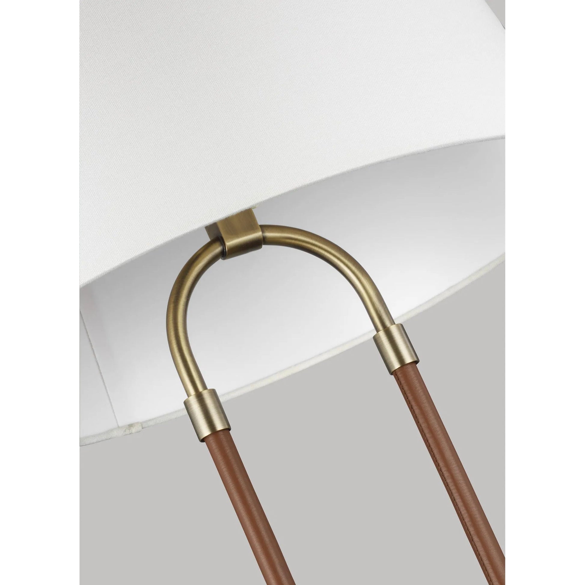 Katie Table Lamp by Visual Comfort & Co. in time worn brass. Made from steel in a unique style.