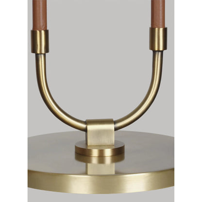 Katie Table Lamp by Visual Comfort & Co. in time worn brass. Made from steel in a unique style.