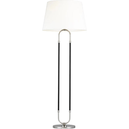 Katie Floor Lamp by Visual Comfort & Co. in time worn brass. Made from steel in a unique style.