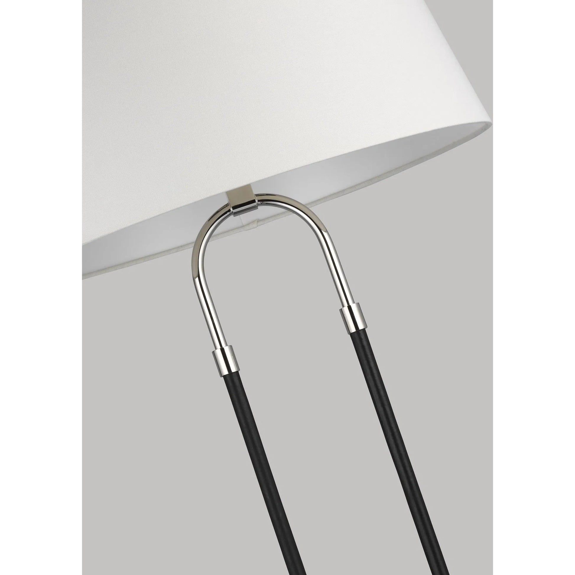 Katie Floor Lamp by Visual Comfort & Co. in time worn brass. Made from steel in a unique style.