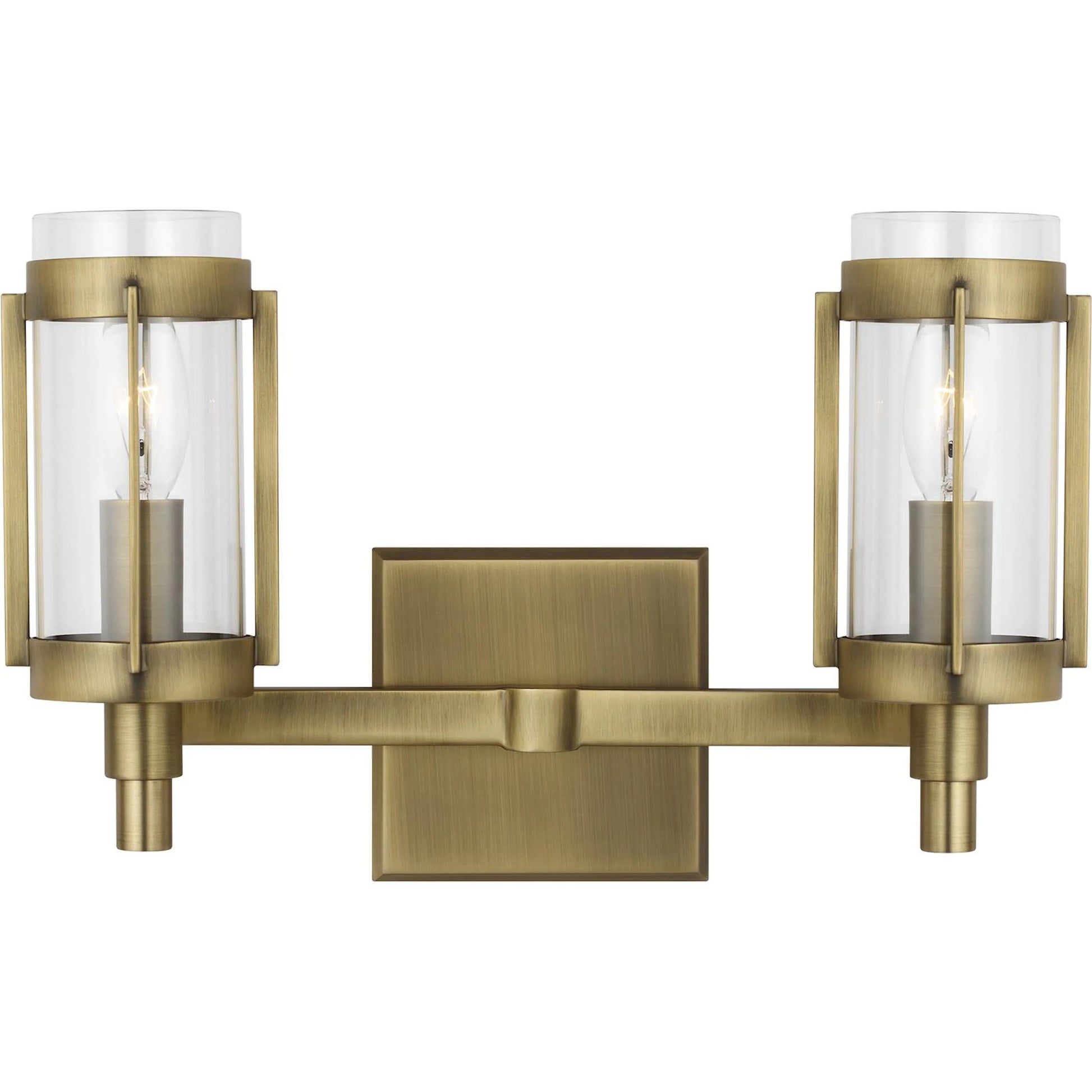 Flynn 2 - Light Vanity by Visual Comfort & Co. in aged iron. Made from unique in a cottage & farmhouse style.