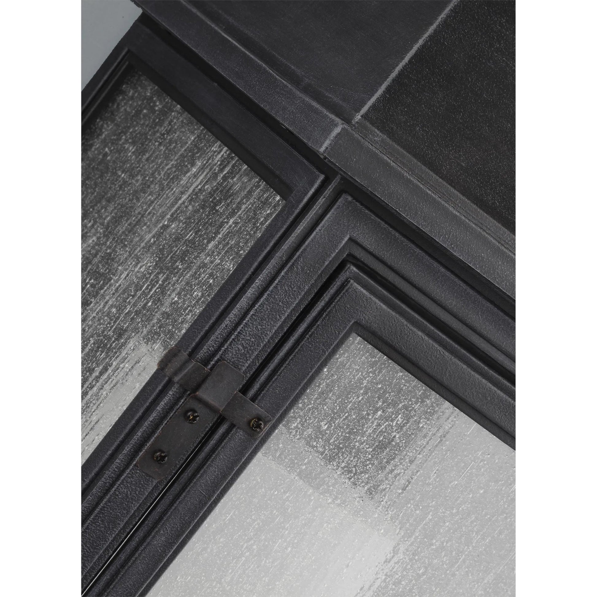 Shepherd Outdoor Post by Generation Lighting in dark weathered zinc. Made from stonestrong in a traditional style.