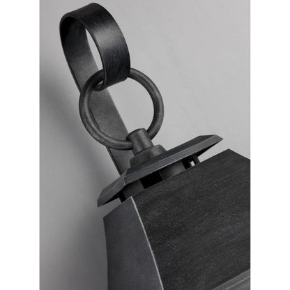 Shepherd  Sconce by Generation Lighting in dark weathered zinc. Made from stonestrong in a traditional style.