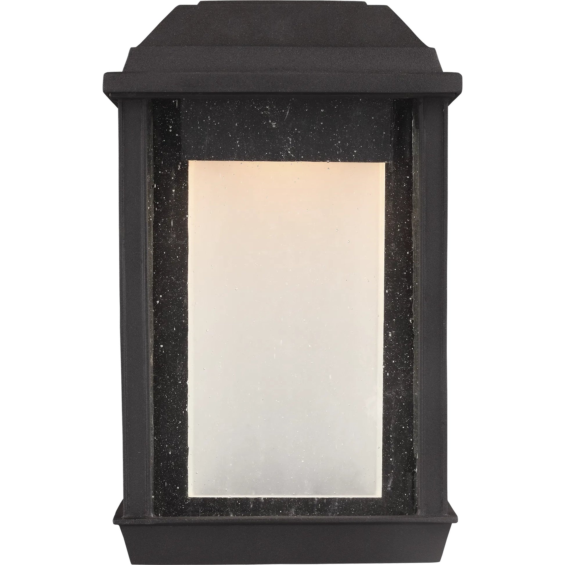 McHenry Small LED Lantern by Visual Comfort & Co. in textured black. Made from stonestrong in a unique style.