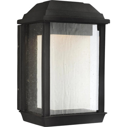 McHenry Small LED Lantern by Visual Comfort & Co. in textured black. Made from stonestrong in a unique style.