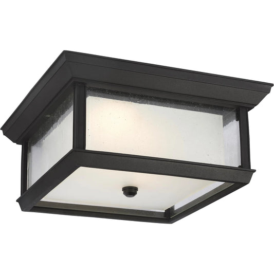 McHenry LED Flush Mount by Visual Comfort & Co. in textured black. Made from stonestrong in a cottage & farmhouse style.