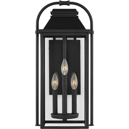 Wellsworth Medium Lantern by Visual Comfort & Co. in textured black. Made from unique in a unique style.