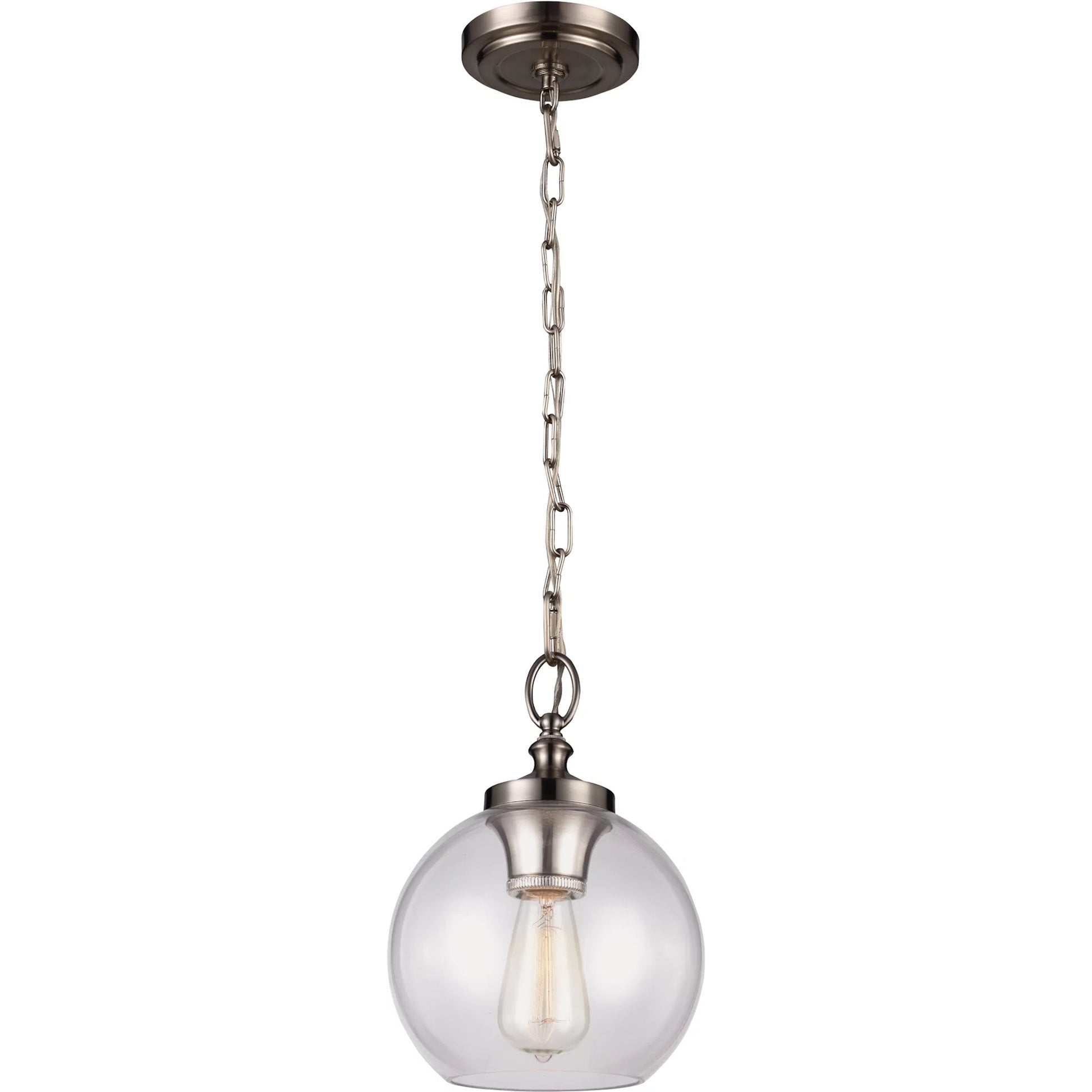 Tabby Mini Pendant by Generation Lighting. Made from metal, glass in a transitional style.