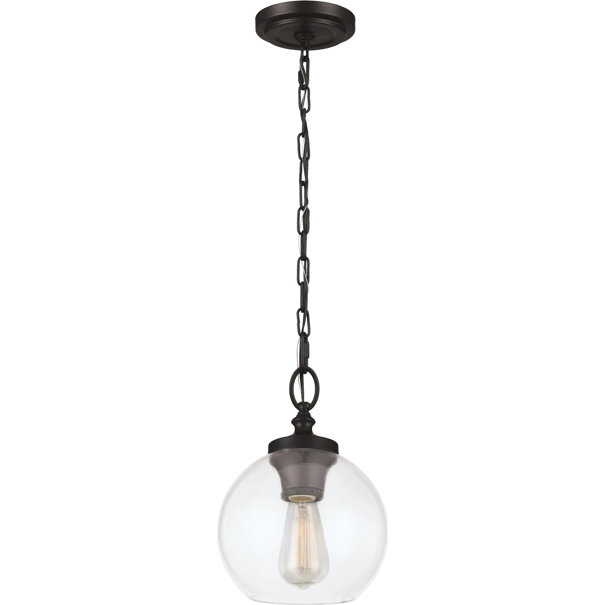 Tabby Mini Pendant by Generation Lighting. Made from metal, glass in a transitional style.