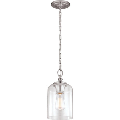 Hounslow Mini Pendant by Generation Lighting in brushed steel. Made from steel in a transitional style.