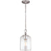 Hounslow Mini Pendant by Generation Lighting in brushed steel. Made from steel in a transitional style.