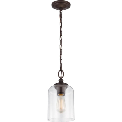 Hounslow Mini Pendant by Generation Lighting in brushed steel. Made from steel in a transitional style.