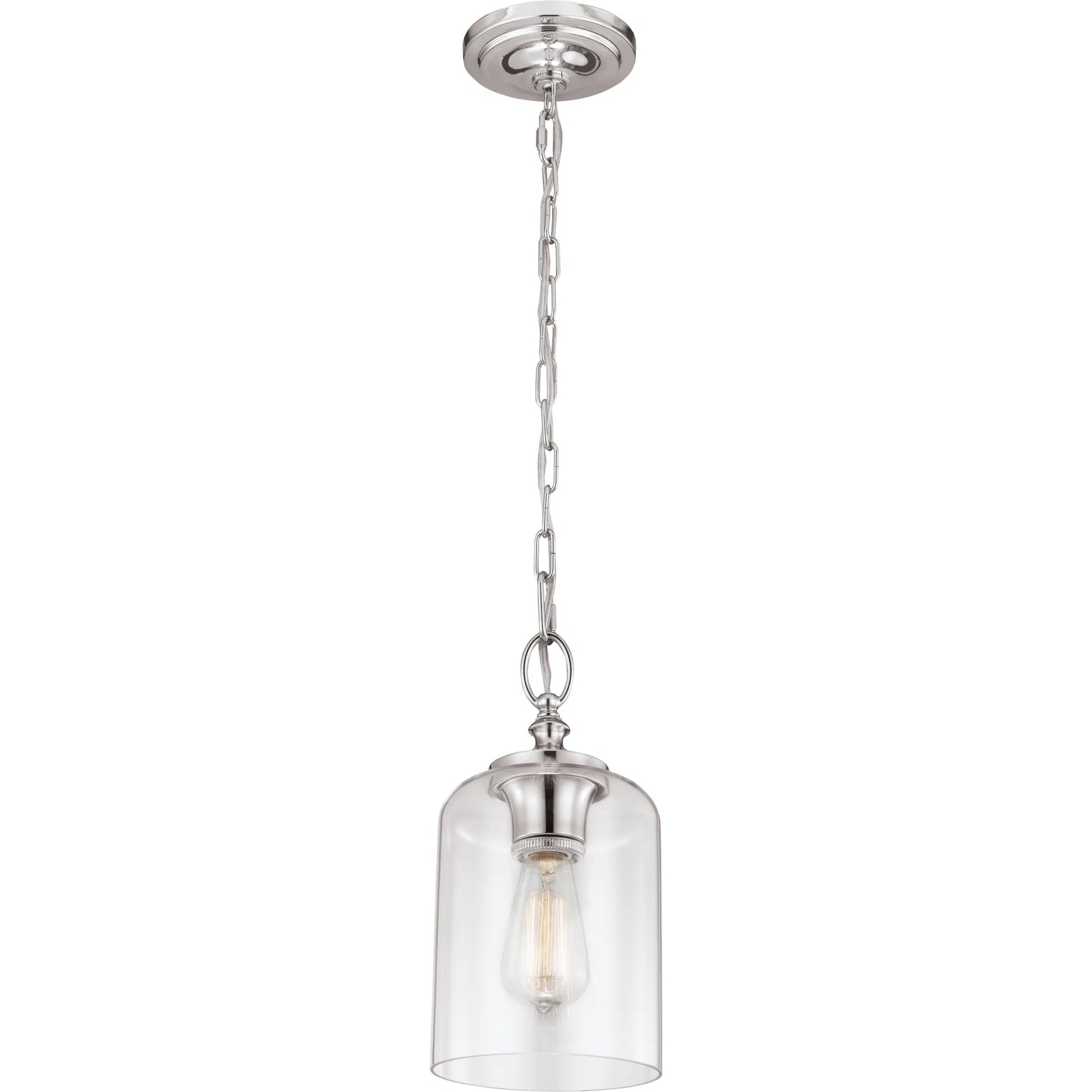 Hounslow Mini Pendant by Generation Lighting in brushed steel. Made from steel in a transitional style.