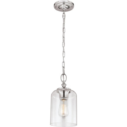 Hounslow Mini Pendant by Generation Lighting in brushed steel. Made from steel in a transitional style.