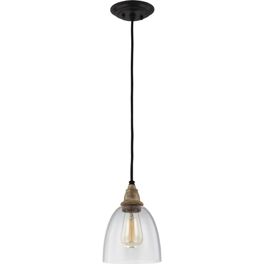 Matrimonio Mini-Pendant by Generation Lighting in driftwood, dark weathered zinc. Made from steel in a modern style.