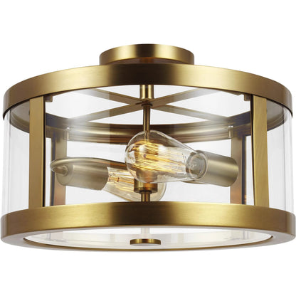 Harrow Semi Flush Mount by Generation Lighting. Made from steel in a transitional style.