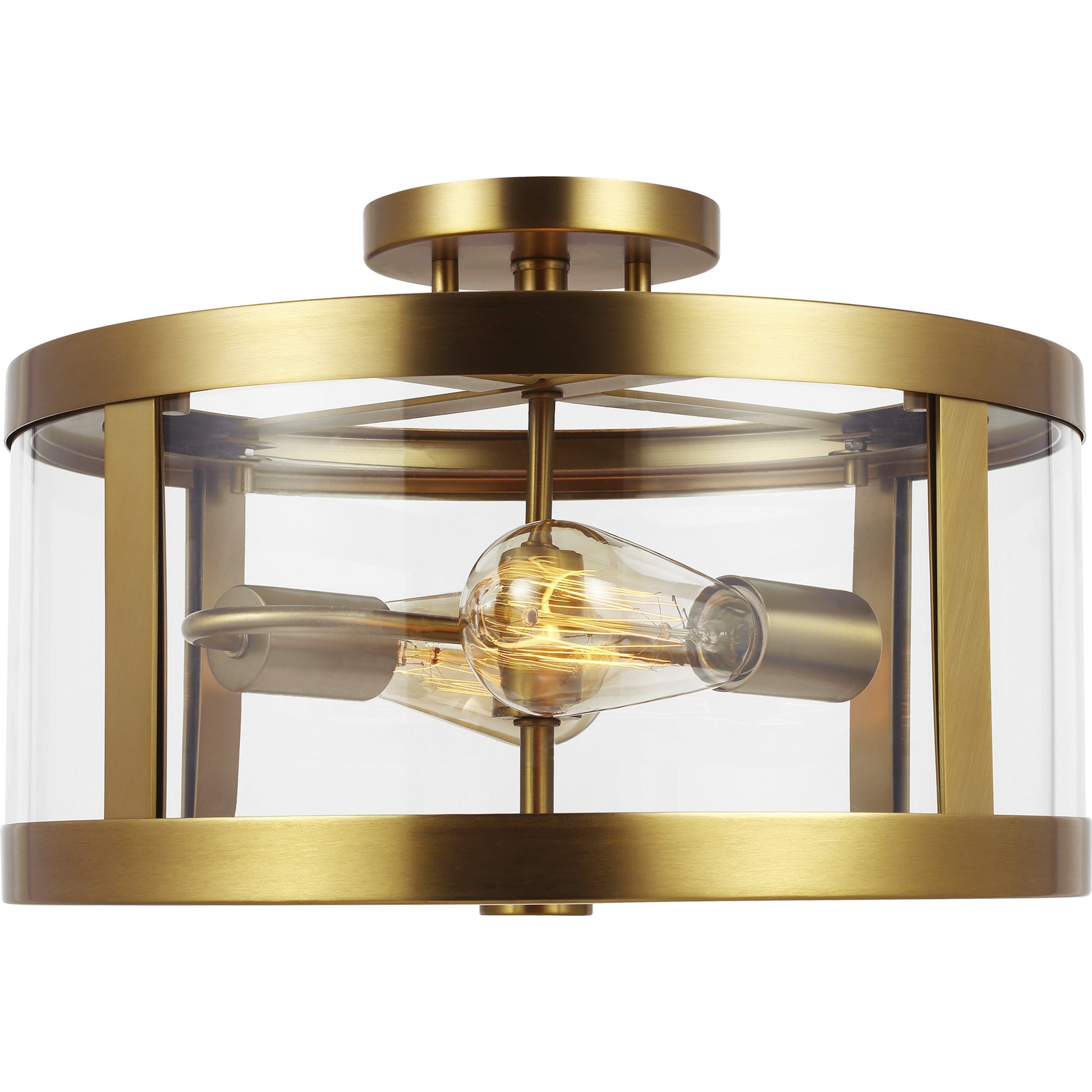 Harrow Semi Flush Mount by Generation Lighting. Made from steel in a transitional style.