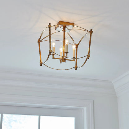 Thayer Semi-Flush Mount by Generation Lighting. Made from steel in a transitional style.