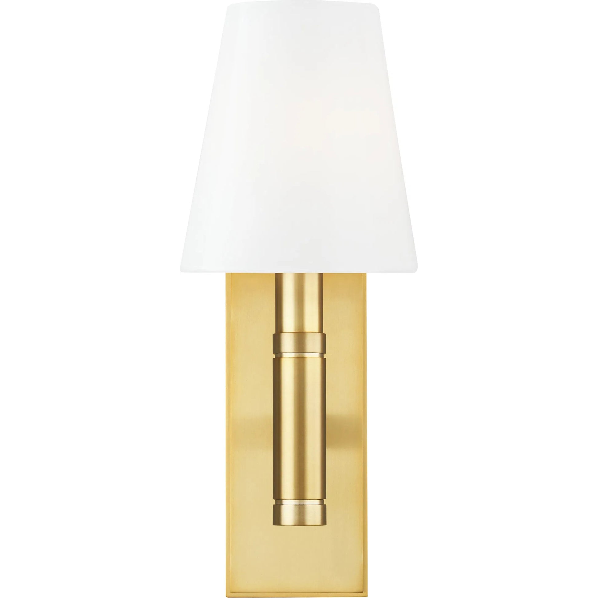 Beckham Classic Rectangular Sconce by Visual Comfort & Co. in polished nickel. Made from steel in a unique style.