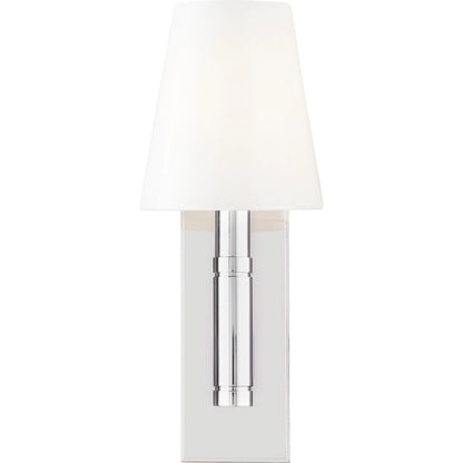 Beckham Classic Rectangular Sconce by Visual Comfort & Co. in polished nickel. Made from steel in a unique style.