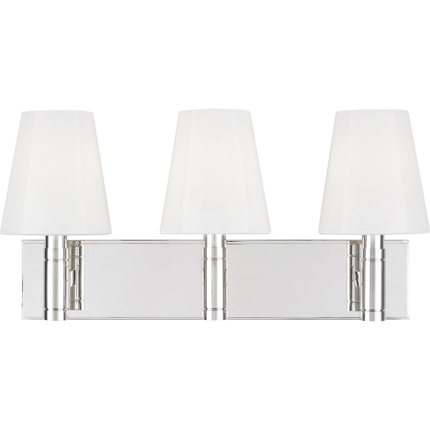 002 SI-2235840 | Primary Silo | Beckham Classic 3-Light Vanity by Visual Comfort & Co. in polished nickel. Made from steel in a unique style.