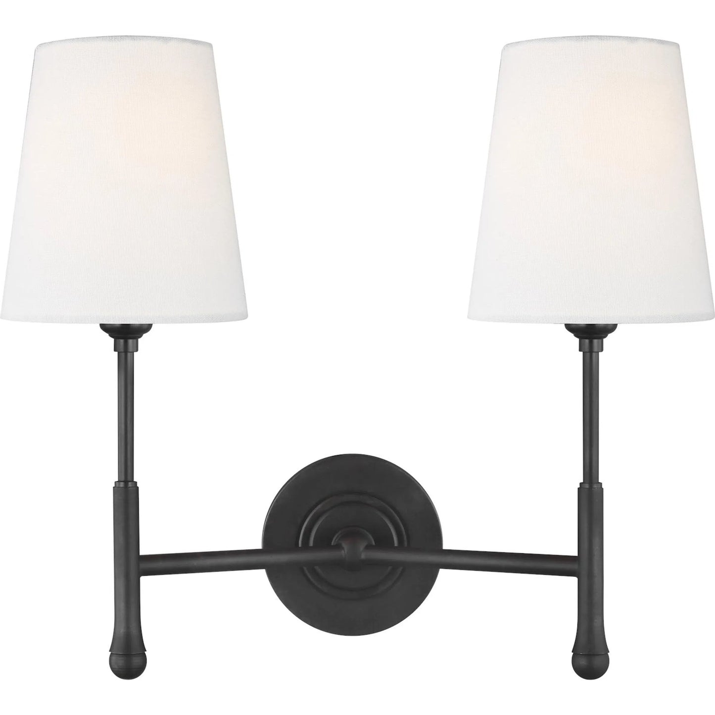 002 SI-2235863 | Primary Silo | Capri Double Sconce by Visual Comfort & Co. in aged iron. Made from steel in a unique style.