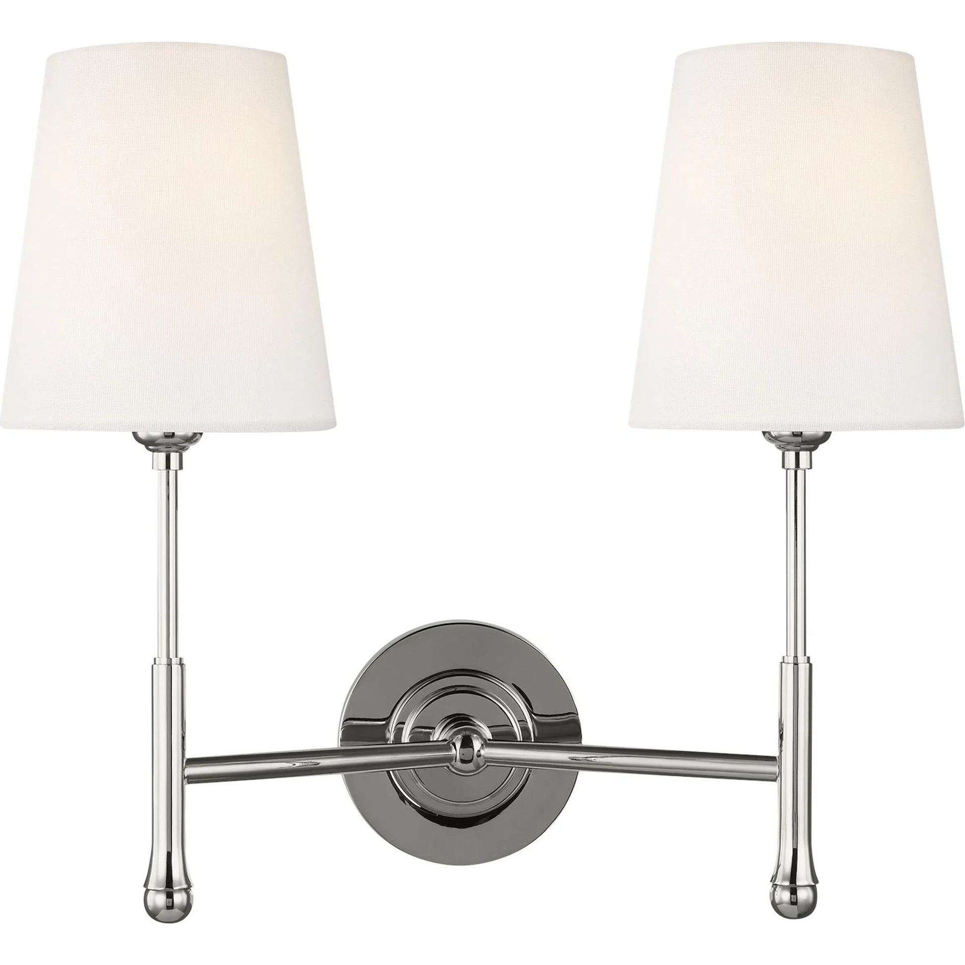 Capri Double Sconce by Visual Comfort & Co. in aged iron. Made from steel in a unique style.