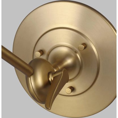 Signoret Library Sconce by Visual Comfort & Co. in burnished brass. Made from steel in a unique style.