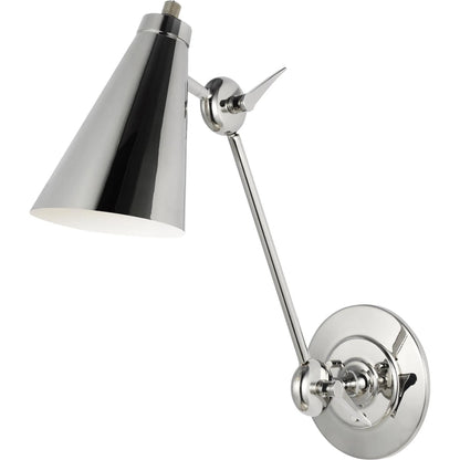 Signoret Library Sconce by Visual Comfort & Co. in burnished brass. Made from steel in a unique style.