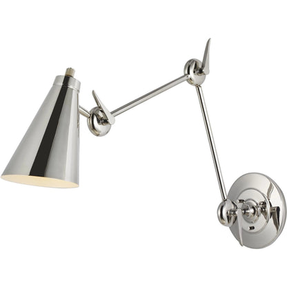 Signoret 2 - Arm Library Sconce by Visual Comfort & Co. in burnished brass. Made from steel in a unique style.