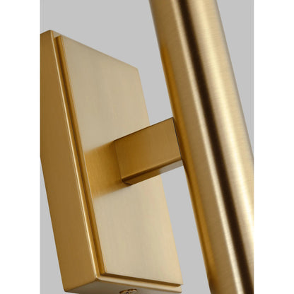 Beckham Modern Large Single Sconce by Visual Comfort & Co. in burnished brass. Made from steel in a unique style.