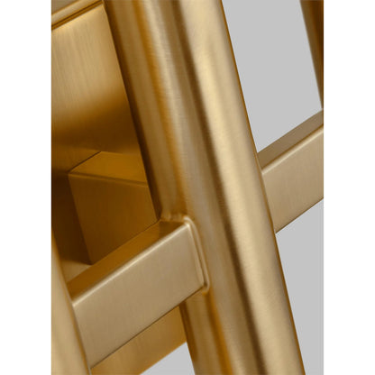 Beckham Modern Triple Sconce by Visual Comfort & Co. in polished nickel. Made from steel in a unique style.