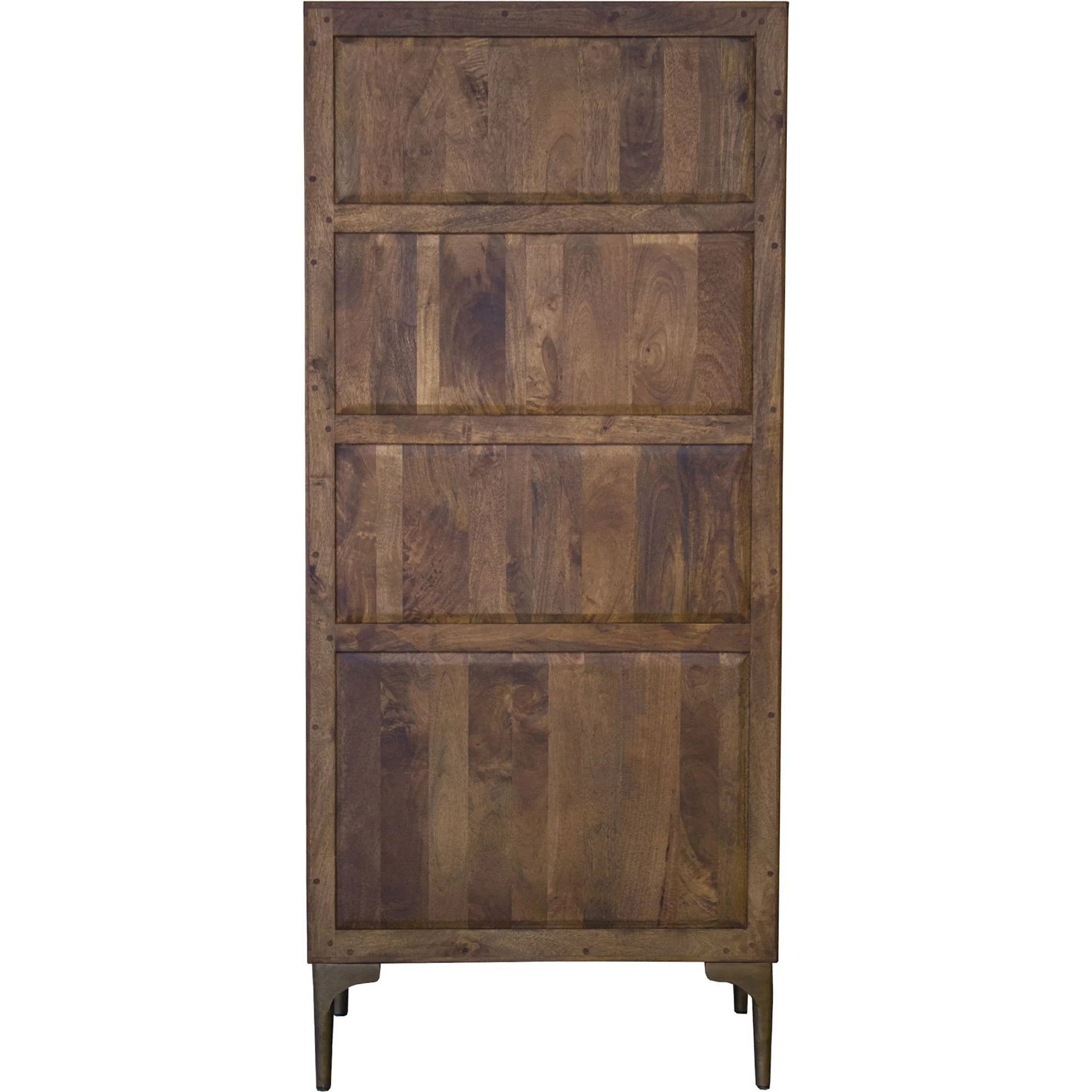 Vallarta Bookshelf by World Interiors in brown and two tone, bronze. Made from mango wood, cast aluminum in a eclectic & global style.