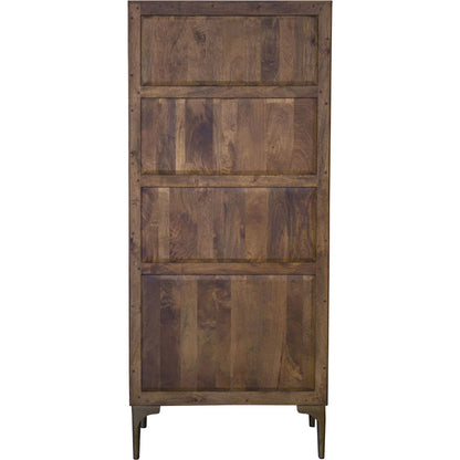 Vallarta Bookshelf by World Interiors in brown and two tone, bronze. Made from mango wood, cast aluminum in a eclectic & global style.