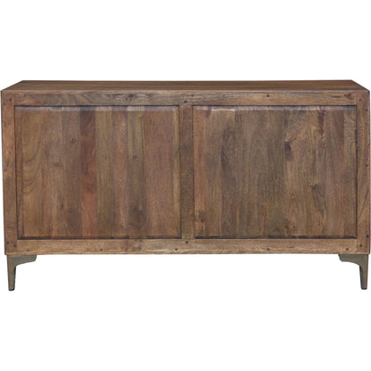 Vallarta Dresser by World Interiors in brown and two tone, bronze. Made from mango wood, cast aluminum in a eclectic & global style.
