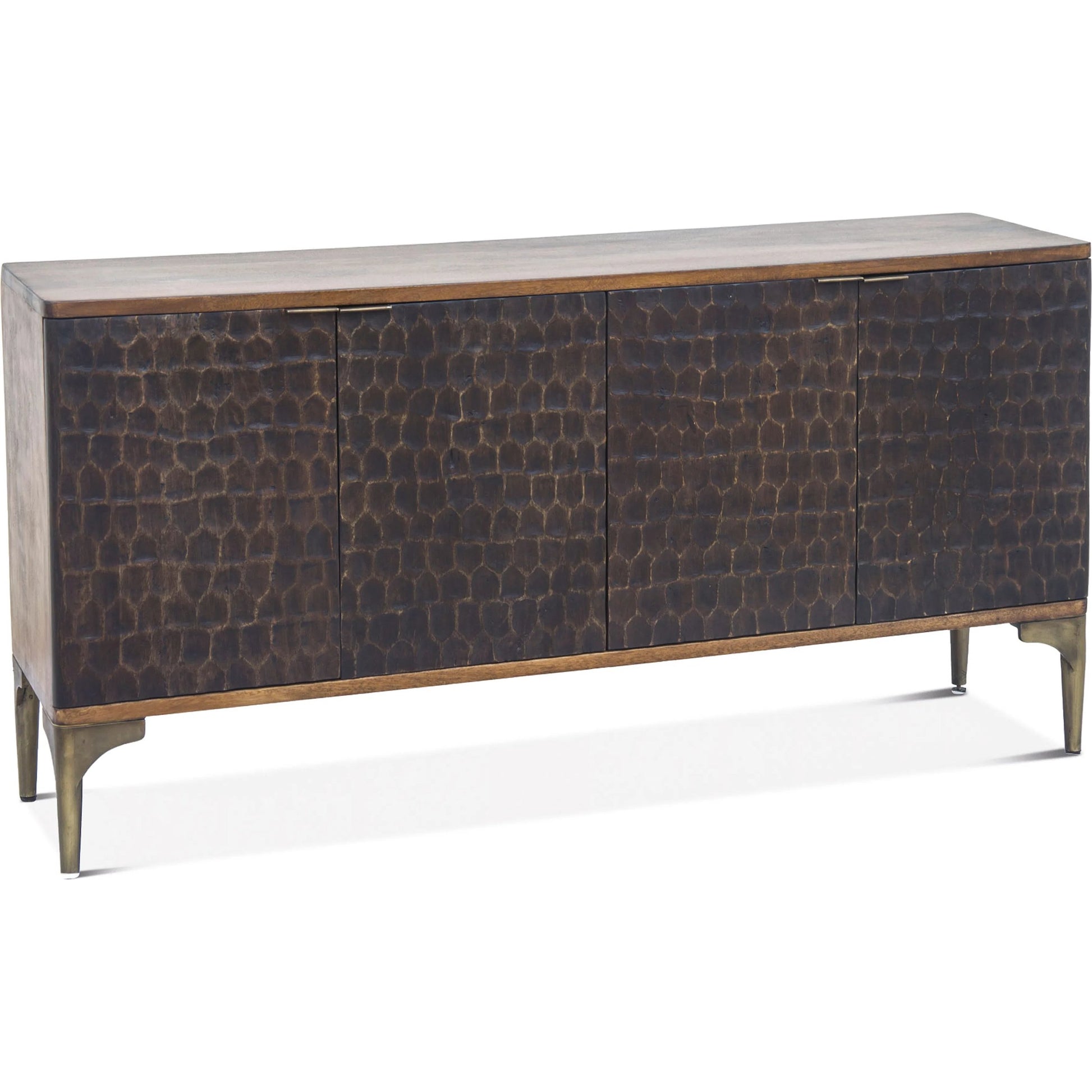 Vallarta Sideboard by World Interiors in bronze, gold and two tone, bronze. Made from mango wood, cast aluminum in a eclectic & global style.