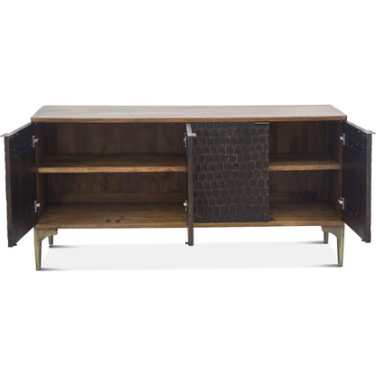 Vallarta Sideboard by World Interiors in bronze, gold and two tone, bronze. Made from mango wood, cast aluminum in a eclectic & global style.