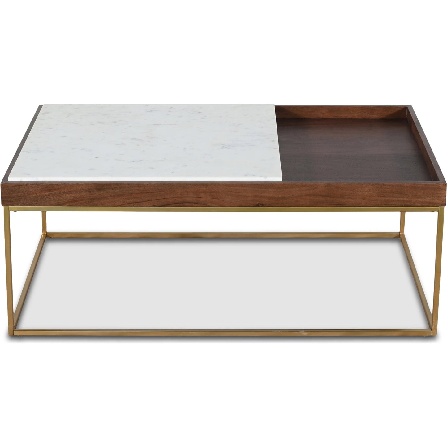 002 SI-2065512 | Additional Silo | Aurora Coffee Table by World Interiors in walnut. Made from wood, iron, marble in a modern style.