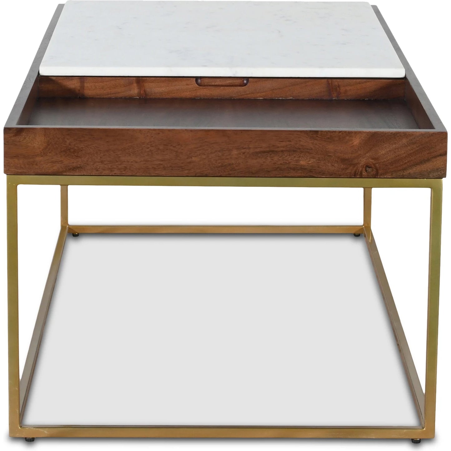 003 SI-2065512 | Additional Silo | Aurora Coffee Table by World Interiors in walnut. Made from wood, iron, marble in a modern style.