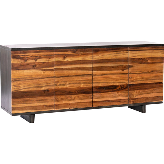 Tularosa 72" Sideboard by World Interiors in brown and natural. Made from mango wood sal wood in a unique style.
