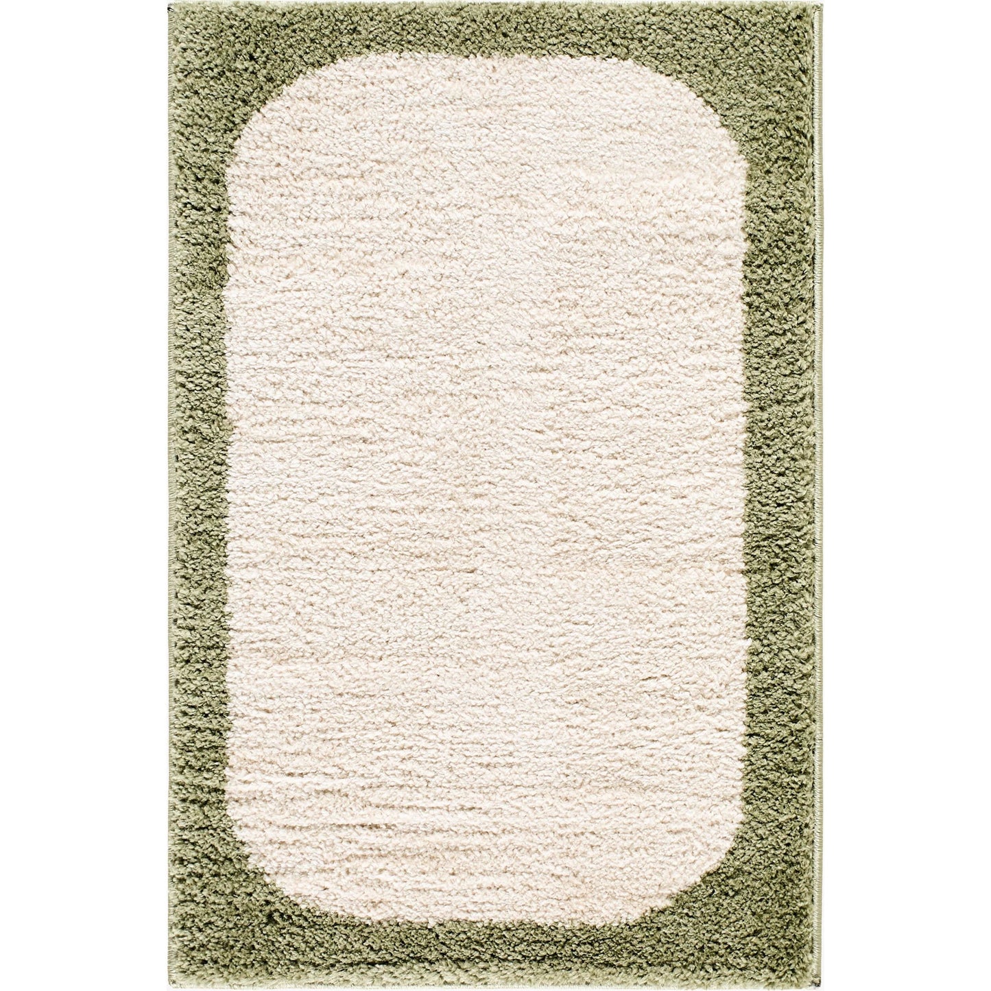 001 SI-2529691 | Primary Silo | Fossay Shag FSG-2344 Rug by Livabliss in cream, olive. Made from polyester in a unique style.