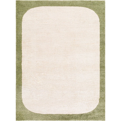 Fossay Shag FSG-2344 Rug by Livabliss in cream, olive. Made from polyester in a unique style.