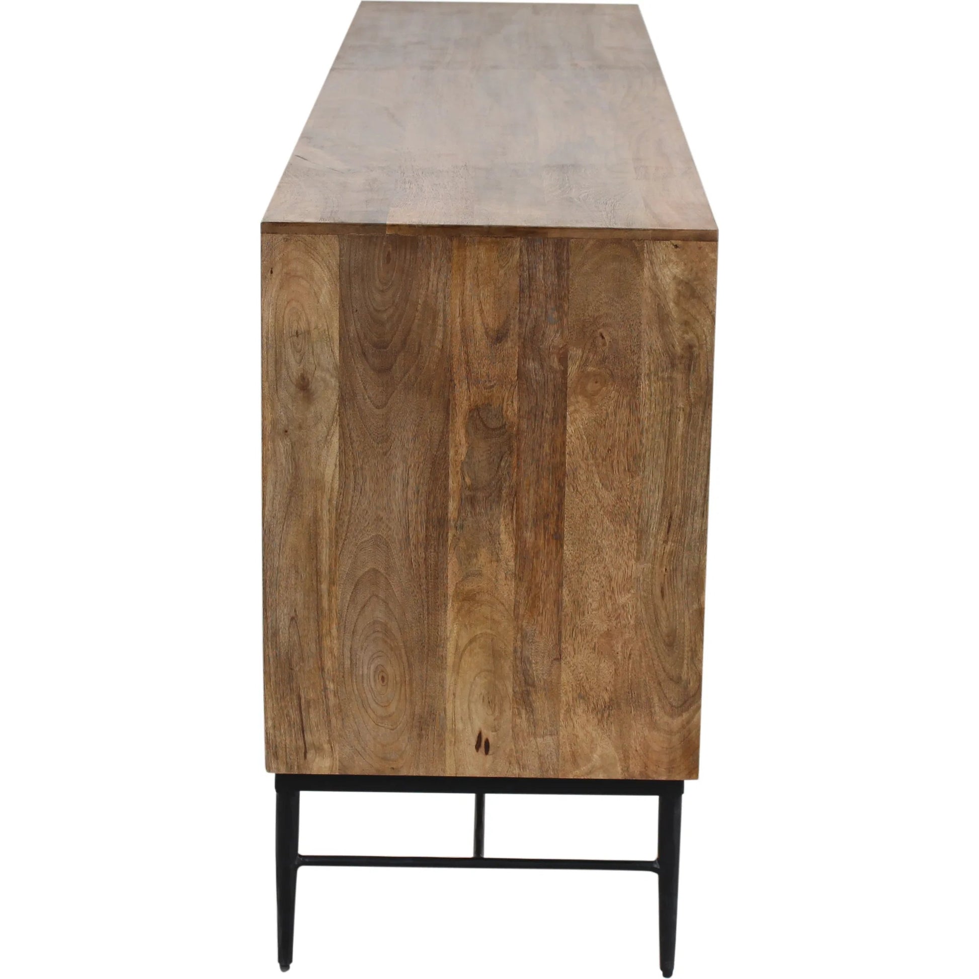 Fargo 80" Sideboard by World Interiors in black, white and natural, matte black. Made from bone, mango wood, metal in a eclectic & global style.