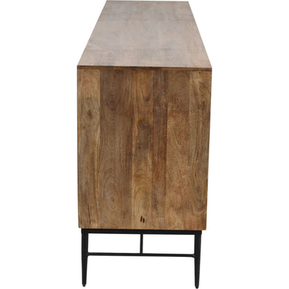 Fargo 80" Sideboard by World Interiors in black, white and natural, matte black. Made from bone, mango wood, metal in a eclectic & global style.