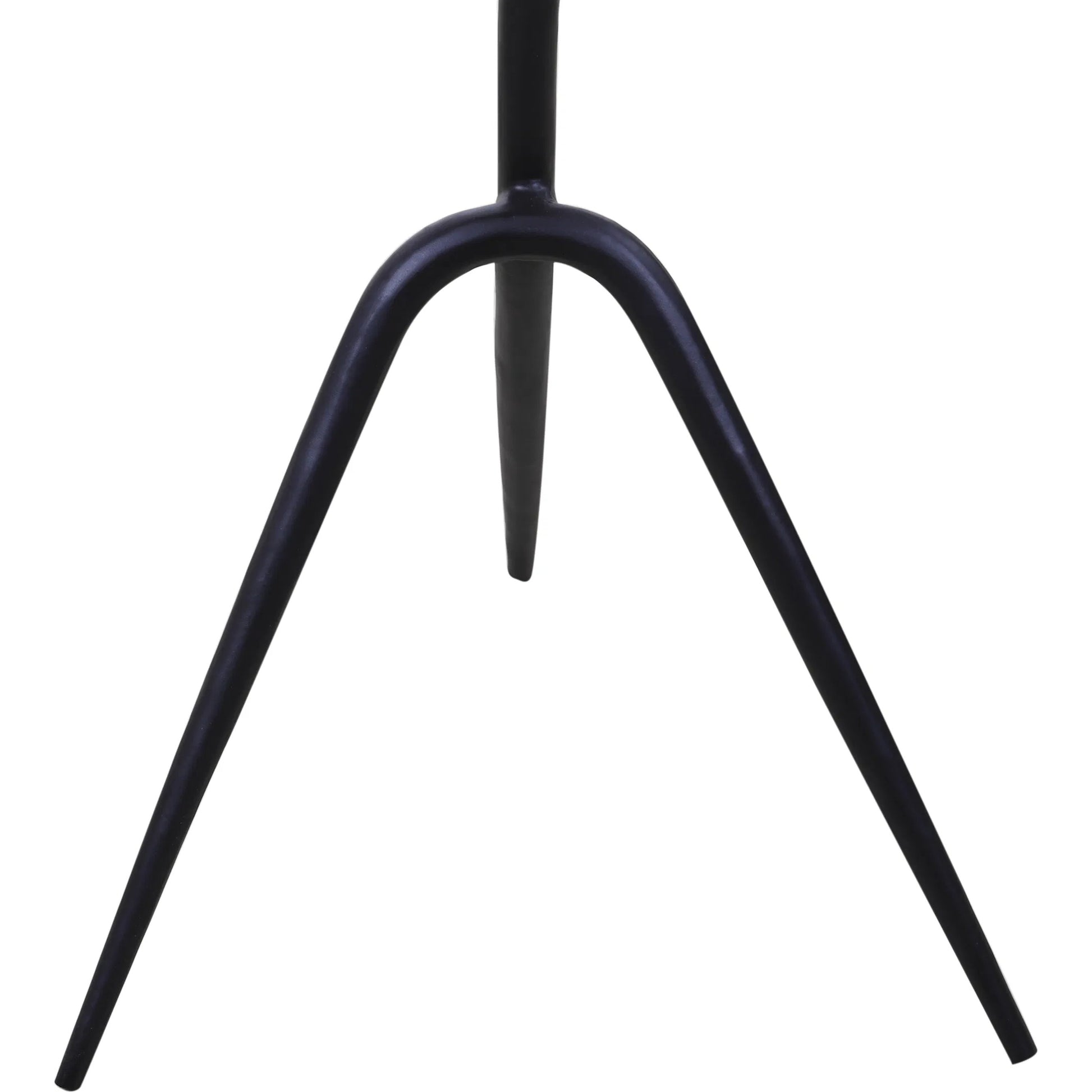 Glacier 18" Accent Table by World Interiors in powder coated black. Made from marble reclaimed iron in a modern style.