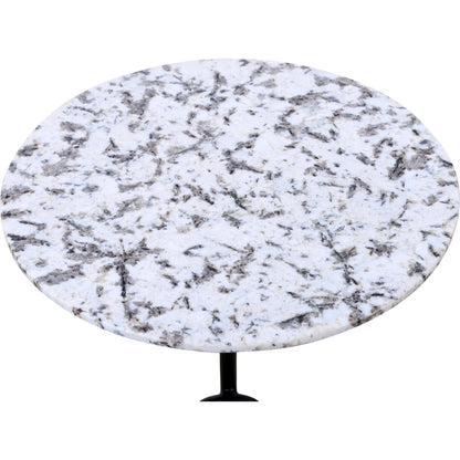 Glacier 18" Accent Table by World Interiors in powder coated black. Made from marble reclaimed iron in a modern style.