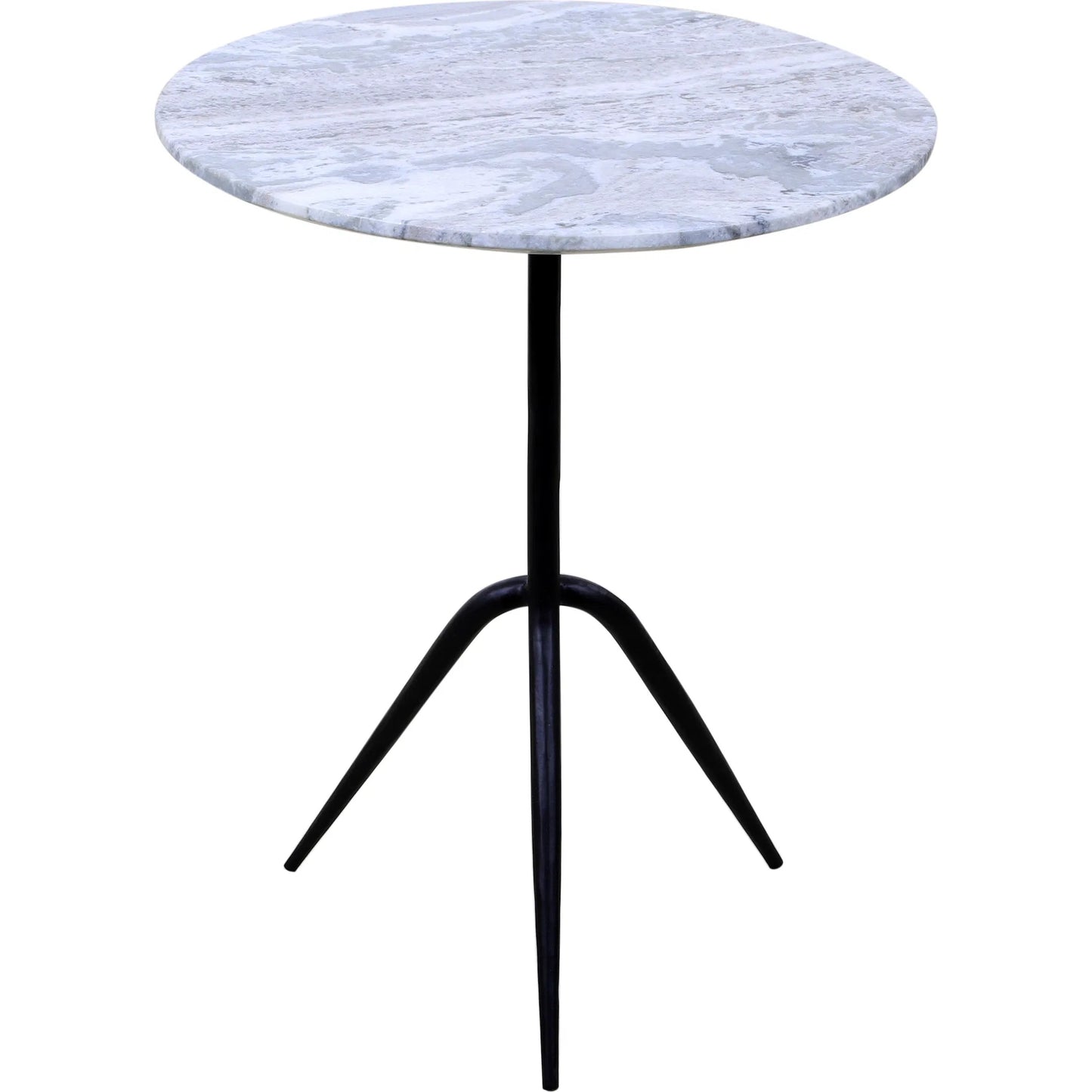 003 SI-2242851 | Primary Silo | Glacier 18" Accent Table by World Interiors in powder coated black. Made from marble reclaimed iron in a modern style.