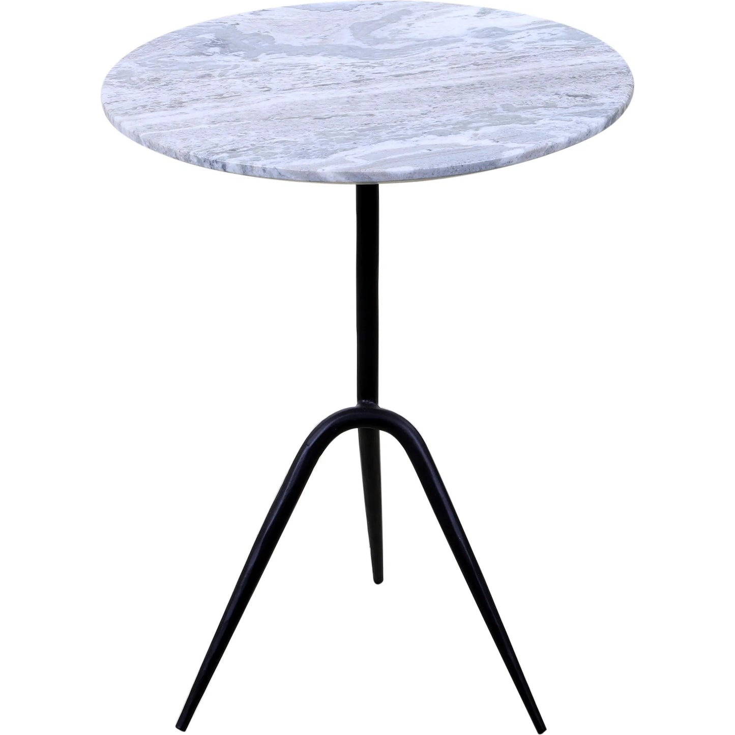 013 SI-2242851 | Additional Silo | Glacier 18" Accent Table by World Interiors in powder coated black. Made from marble reclaimed iron in a modern style.