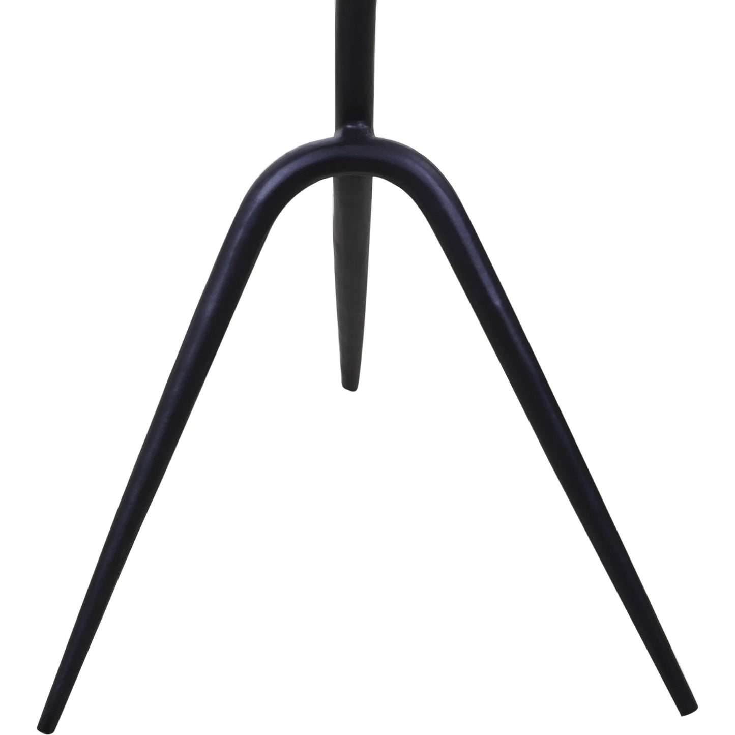 026 SI-2242851 | Closeup | Glacier 18" Accent Table by World Interiors in powder coated black. Made from marble reclaimed iron in a modern style.