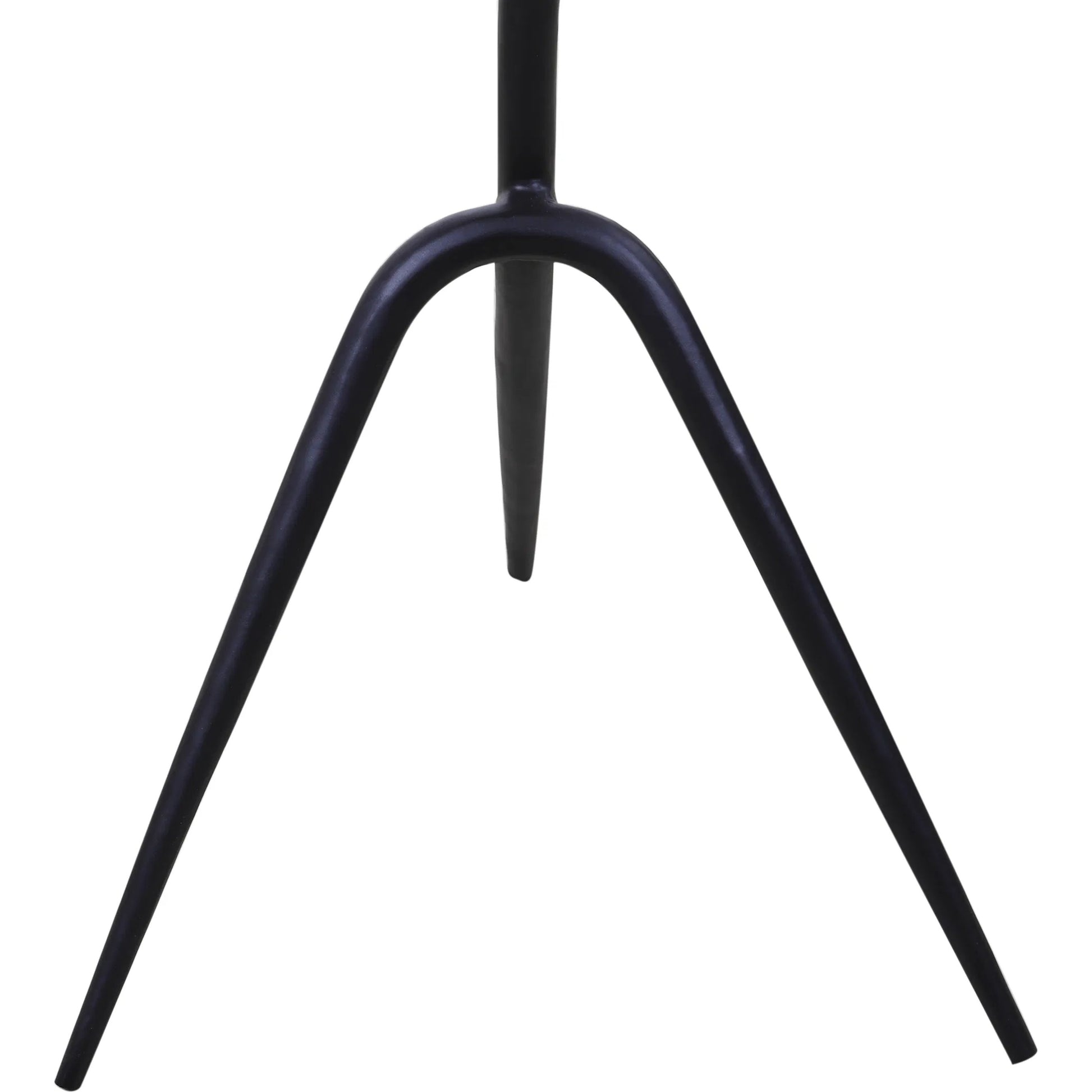 Glacier 18" Accent Table by World Interiors in powder coated black. Made from marble reclaimed iron in a modern style.